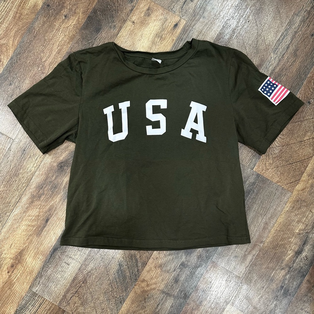 USA Cropped Tee